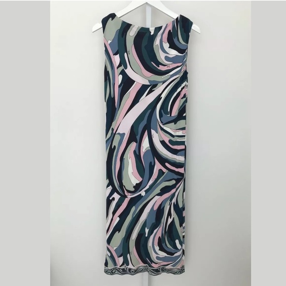 EMILIO PUCCI PINK MULTI BELTED DRESS SIZE IT 42 / US 8 NWOTS! - Picture 5 of 13